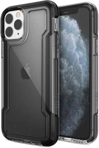 Raptic Clear Apple iPhone 11 Pro Hoesje Transparant/Zwart afbeelding 1