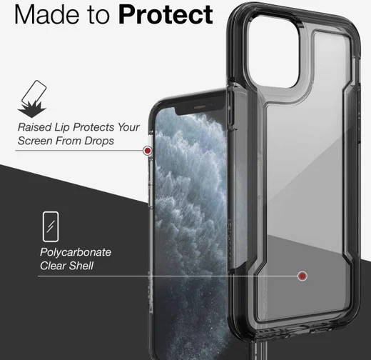 Raptic Clear Apple iPhone 11 Pro Hoesje Transparant/Zwart afbeelding 10