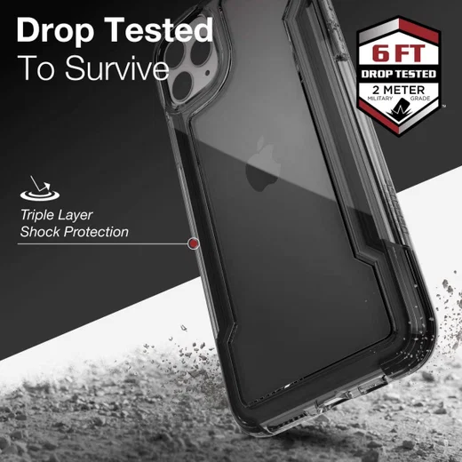 Raptic Clear Apple iPhone 11 Pro Max Hoesje Transparant/Zwart afbeelding 11