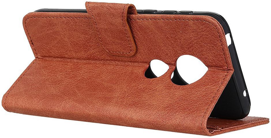 Nokia 6.2 / 7.2 Portemonnee Hoesje Lychee Bruin afbeelding 3