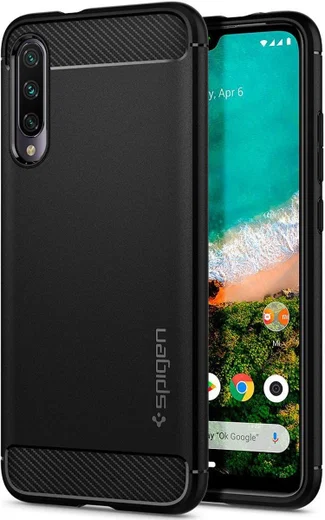 Spigen Rugged Armor Xiaomi Mi A3 Zwart afbeelding 1