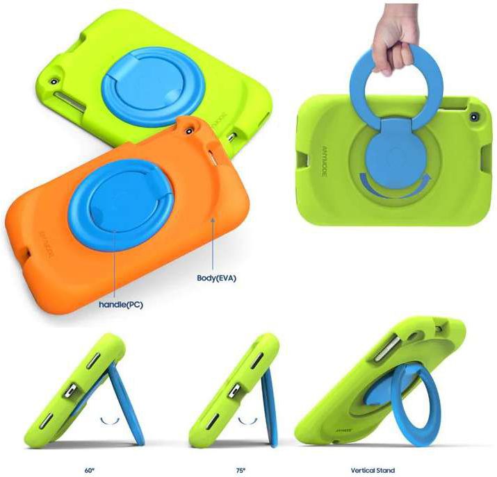 Originele Samsung Galaxy Tab A 10.1 2019 Beschermende Kids Hoes Groen afbeelding 4