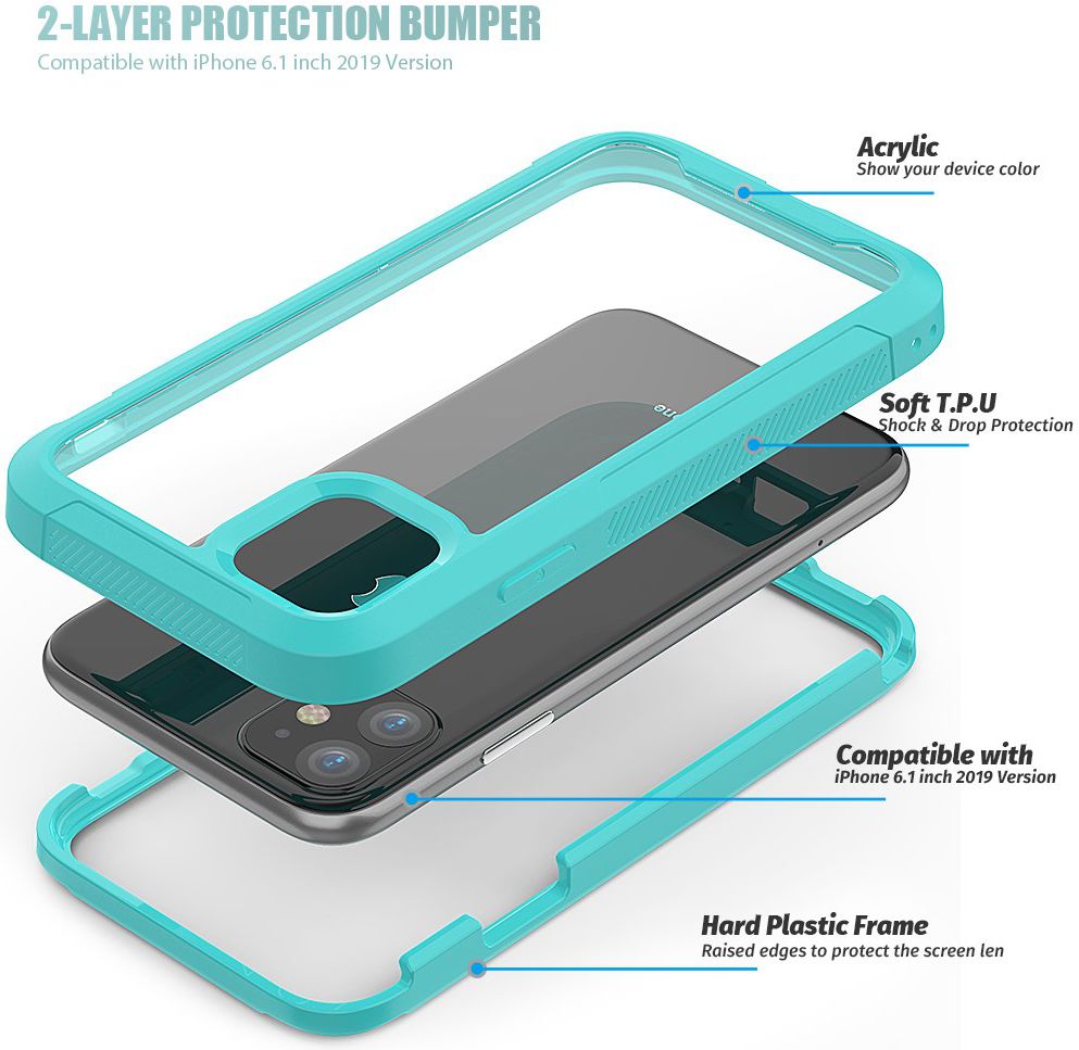 Apple iPhone 11 Hoesje Hybride Full Protect Groen afbeelding 2