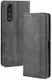 Sony Xperia 5 Retro Portemonnee Hoesje Grijs afbeelding 5