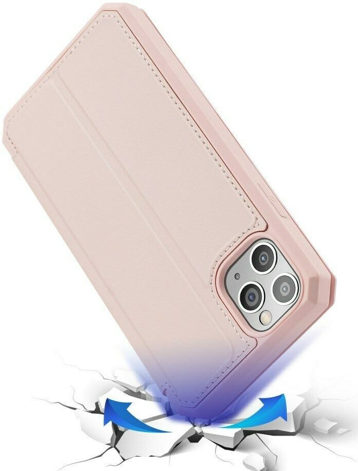 Dux Ducis Skin X Series Apple iPhone 11 Pro Max Flip Hoesje Roze afbeelding 8