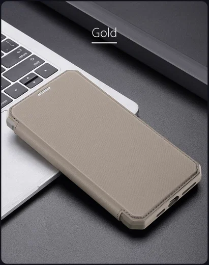 Dux Ducis Skin X Series Apple iPhone 11 Pro Max Flip Hoesje Goud afbeelding 8
