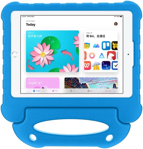 Apple iPad 2017 / 2018 / Air / Air 2 Kindvriendelijke Tablethoes Blauw afbeelding 1