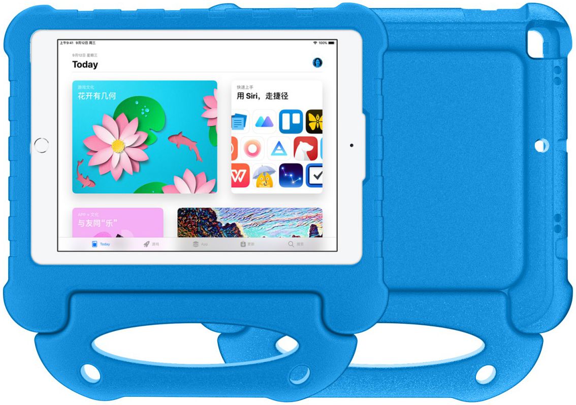 Apple iPad 2017 / 2018 / Air / Air 2 Kindvriendelijke Tablethoes Blauw afbeelding 8
