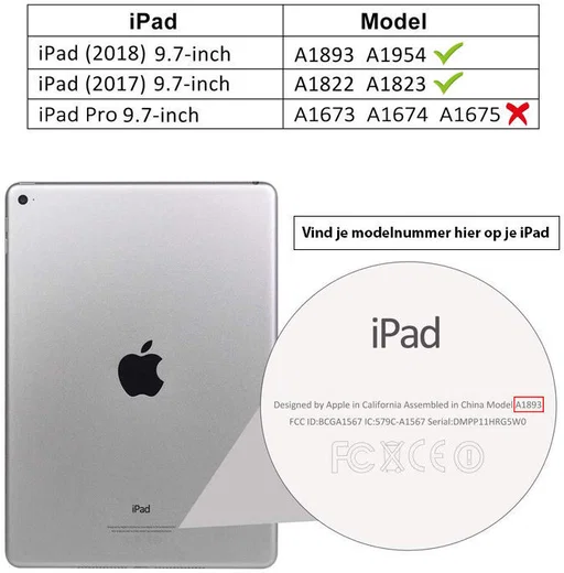 iPad 9.7 2017/2018/Air/Air 2 Kinder Tablethoes met Handvat Roze afbeelding 9