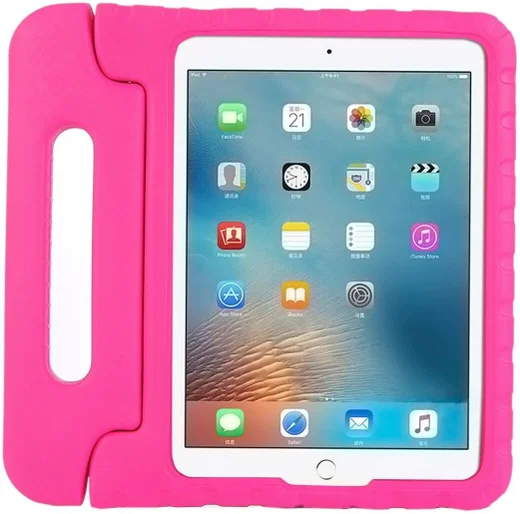 iPad 9.7 2017/2018/Air/Air 2 Kinder Tablethoes met Handvat Roze afbeelding 1