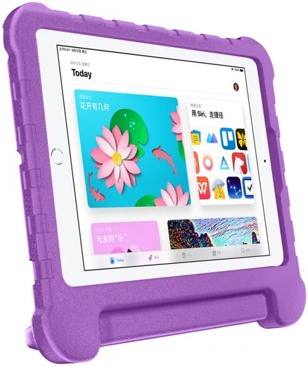 Apple iPad 2017 / 2018 / Air / Air 2 Kindvriendelijk Tablethoes Paars afbeelding 3