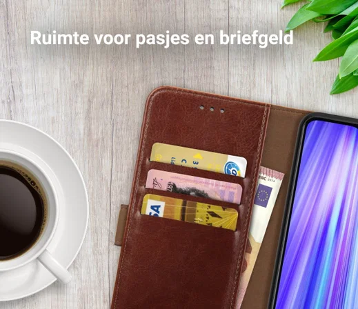 Rosso Element Xiaomi Redmi Note 8 Hoesje Book Cover Bruin afbeelding 5