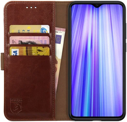 Rosso Element Xiaomi Redmi Note 8 Hoesje Book Cover Bruin afbeelding 1