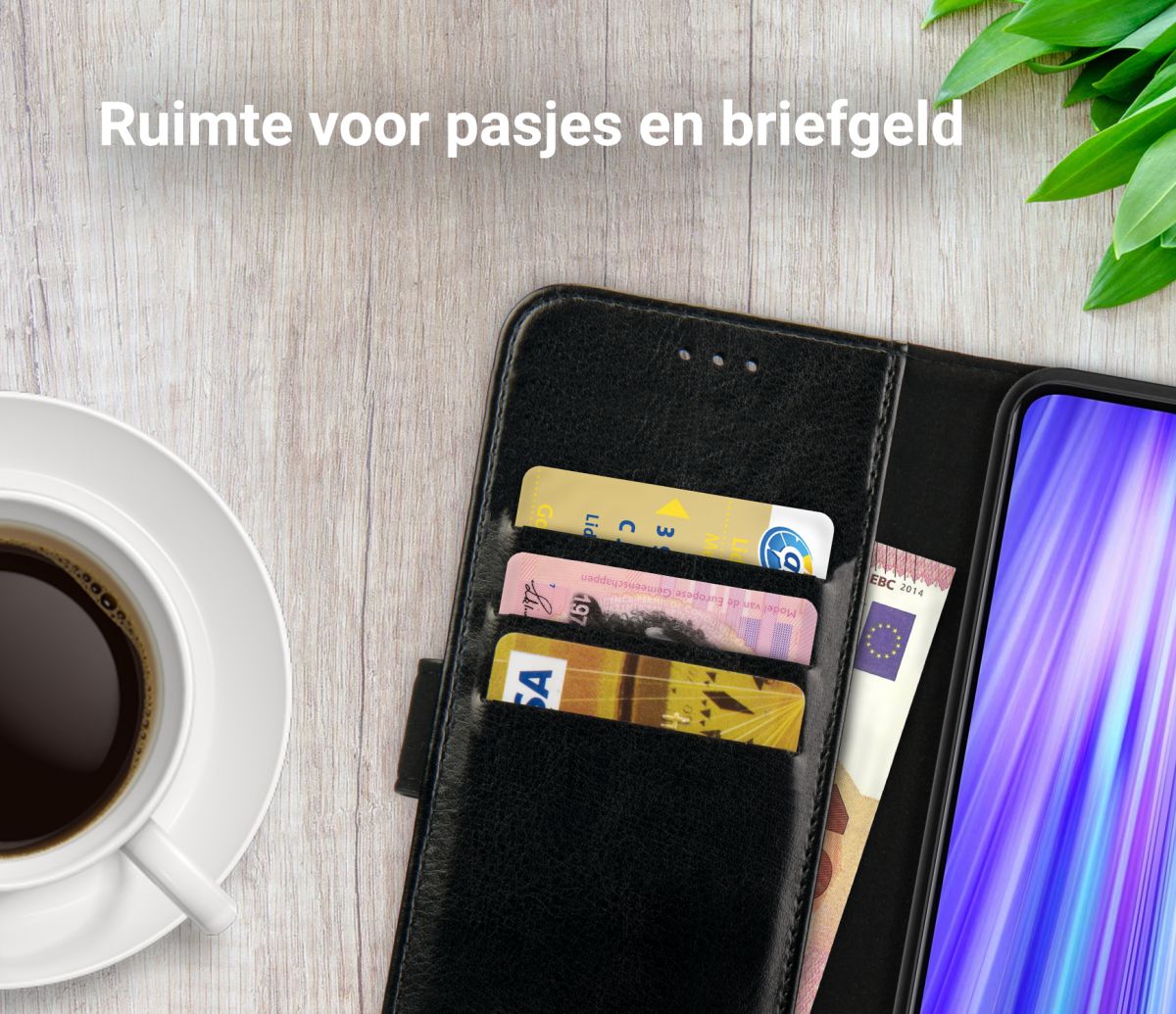 Rosso Element Xiaomi Redmi Note 8 Pro Hoesje Book Cover Zwart afbeelding 8