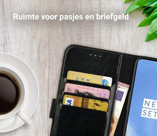 Rosso Element OnePlus 7T Hoesje Book Cover Zwart afbeelding 8