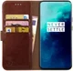 Rosso Element OnePlus 7T Pro Hoesje Book Cover Bruin afbeelding 1