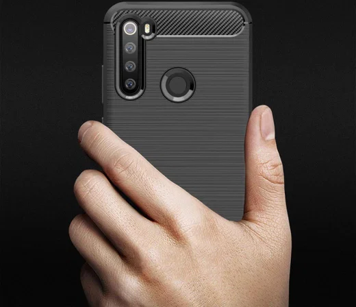 Xiaomi Redmi Note 8 Geborsteld TPU Hoesje Zwart afbeelding 5