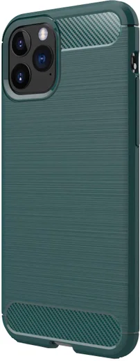 Apple iPhone 11 Pro Max Geborsteld TPU Hoesje Midnight Green afbeelding 1