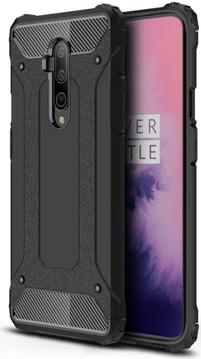 OnePlus 7T Pro Hybride Hoesje Zwart afbeelding 1
