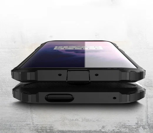 OnePlus 7T Pro Hybride Hoesje Zwart afbeelding 3