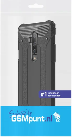 OnePlus 7T Pro Hybride Hoesje Zwart afbeelding 2