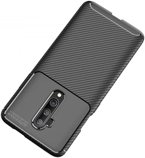 OnePlus 7T Pro Siliconen Carbon Hoesje Zwart afbeelding 8