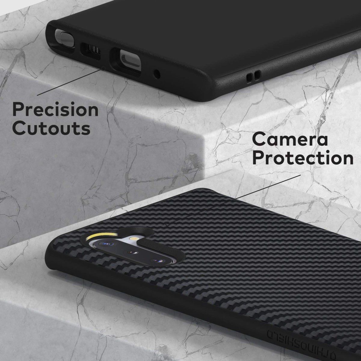 RhinoShield SolidSuit Samsung Galaxy Note 10 Plus Hoesje Carbon Zwart afbeelding 5