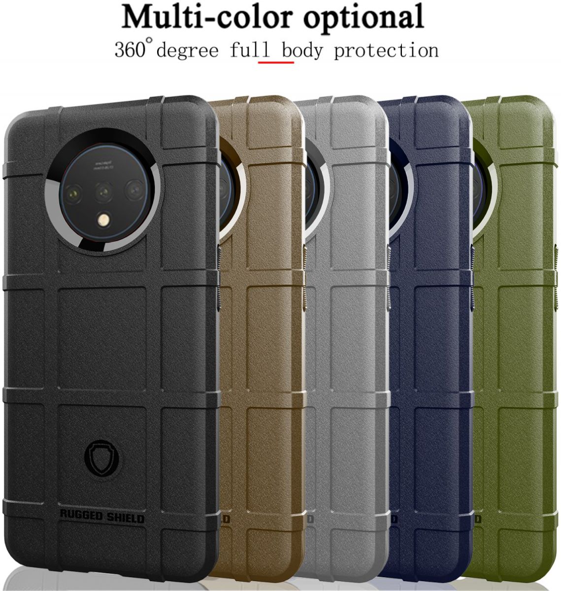OnePlus 7T Anti-Shock TPU Backcover Zwart afbeelding 10