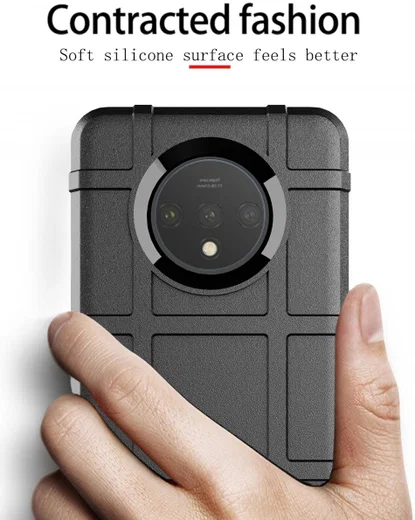 OnePlus 7T Anti-Shock TPU Backcover Zwart afbeelding 4