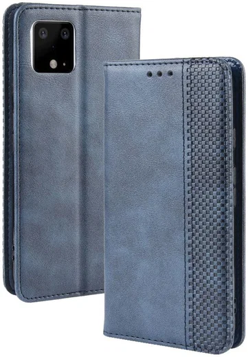 Google Pixel 4 Vintage Portemonnee Hoesje Blauw afbeelding 6