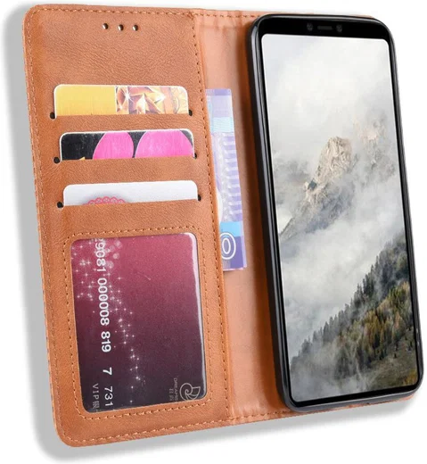 Google Pixel 4 Vintage Portemonnee Hoesje Bruin afbeelding 2