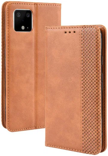 Google Pixel 4 Vintage Portemonnee Hoesje Bruin afbeelding 6