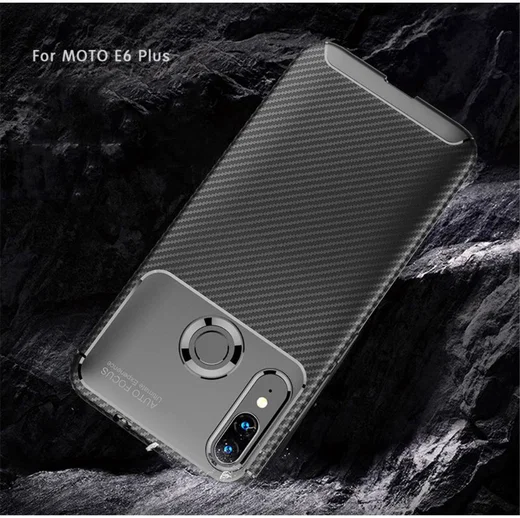 Motorola Moto E6s / E6 Plus Siliconen Carbon Hoesje Zwart afbeelding 17
