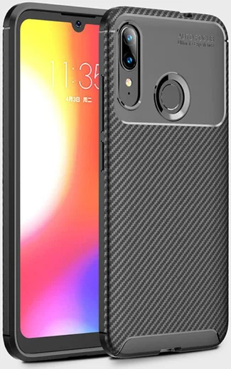 Motorola Moto E6s / E6 Plus Siliconen Carbon Hoesje Zwart afbeelding 21