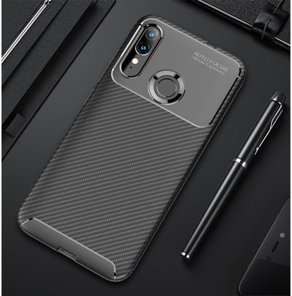 Motorola Moto E6s / E6 Plus Siliconen Carbon Hoesje Blauw afbeelding 11