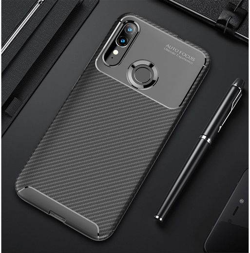 Motorola Moto E6s / E6 Plus Siliconen Carbon Hoesje Blauw afbeelding 11