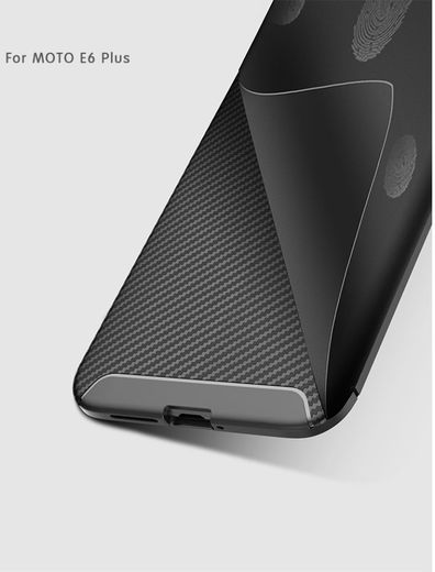 Motorola Moto E6s / E6 Plus Siliconen Carbon Hoesje Blauw afbeelding 13