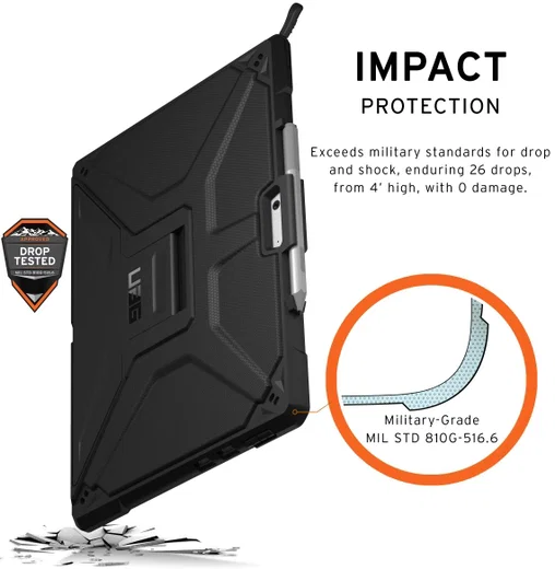 Urban Armor Gear Metropolis Microsoft Surface Pro X Hoes Zwart afbeelding 10