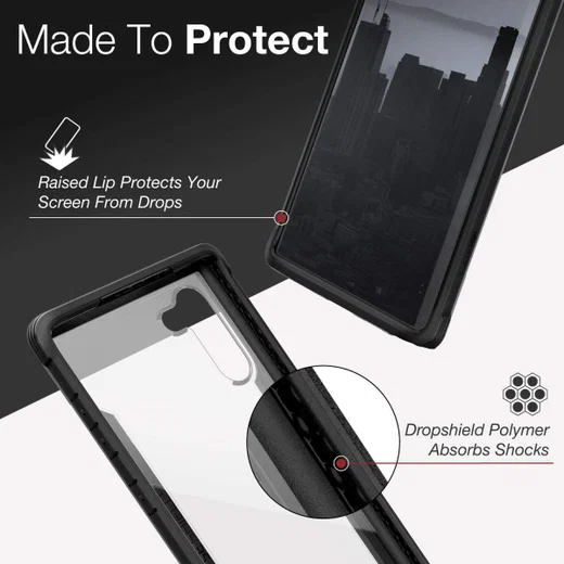 Raptic Shield Samsung Note 10 Plus Hoesje Militair Getest Zwart afbeelding 4