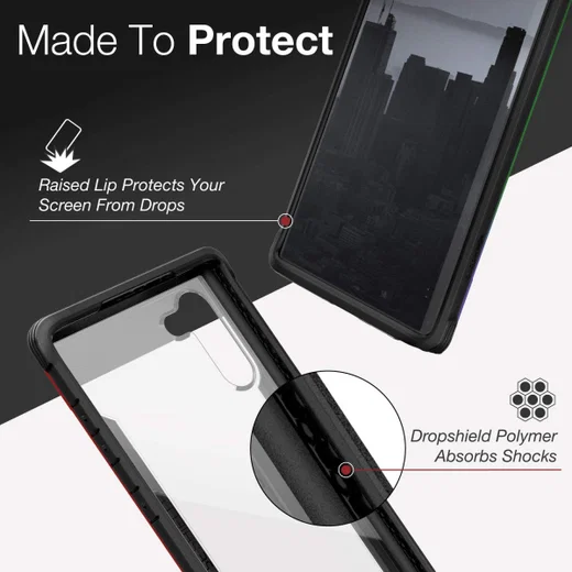 Raptic Shield Samsung Galaxy Note 10 Hoesje Transparant/Iridescent afbeelding 8