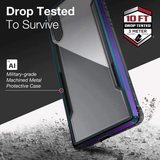 Raptic Shield Samsung Galaxy Note 10 Hoesje Transparant/Iridescent afbeelding 7