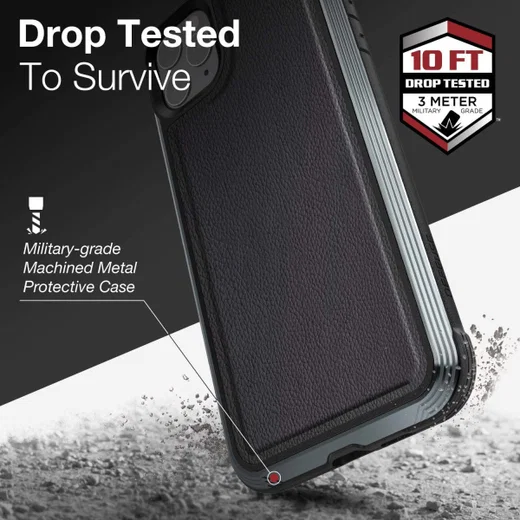 Raptic Lux Apple iPhone 11 pro max hoesje leather zwart afbeelding 9