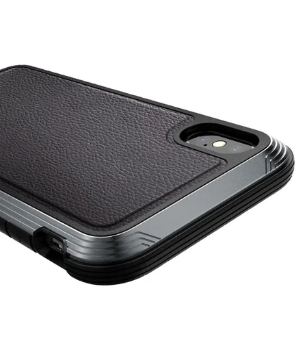 Raptic Lux Apple iPhone XS / X Hoesje Leather Zwart afbeelding 10