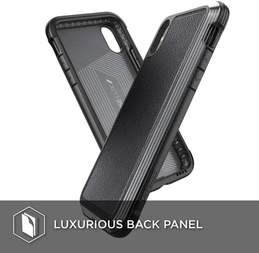 Raptic Lux Apple iPhone XS / X Hoesje Leather Zwart afbeelding 14