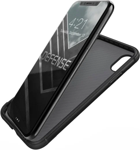 Raptic Lux Apple iPhone XS / X Hoesje Leather Zwart afbeelding 9