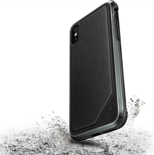 Raptic Lux Apple iPhone XS / X Hoesje Leather Zwart afbeelding 2