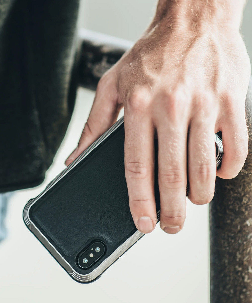 Raptic Lux Apple iPhone XS / X Hoesje Leather Zwart afbeelding 6