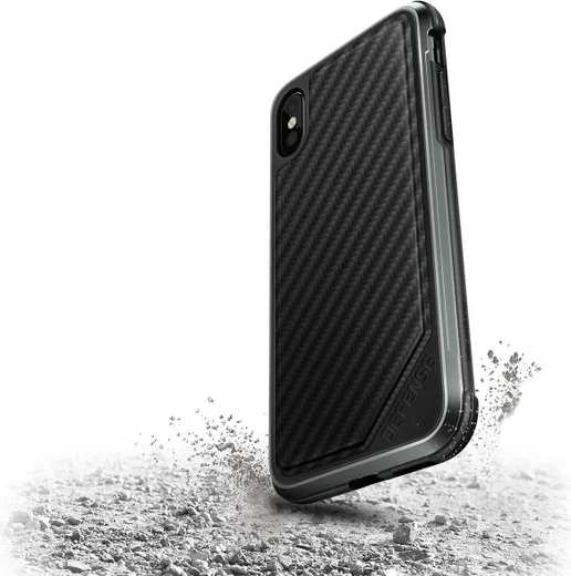 Raptic Lux Apple iPhone XS / X Hoesje Carbon Fiber Zwart afbeelding 2