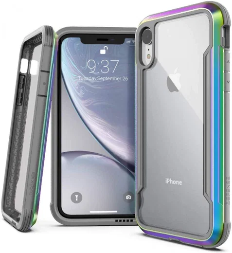 Raptic Shield Apple iPhone XR Hoesje Back Cover Transparant/Iridescent afbeelding 1