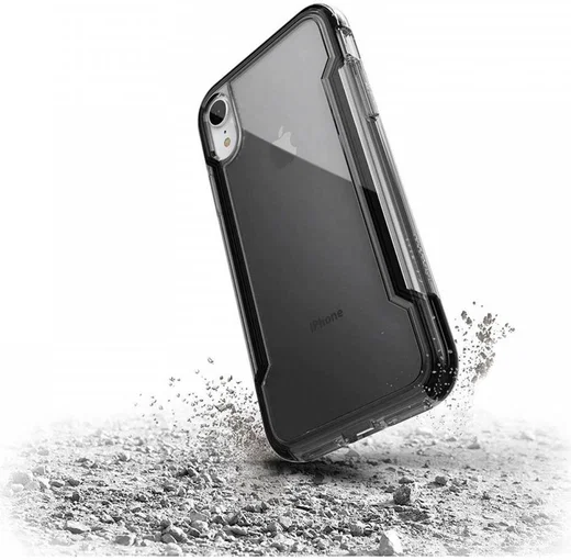 Raptic Clear Apple iPhone XR hoesje transparant zwart afbeelding 2